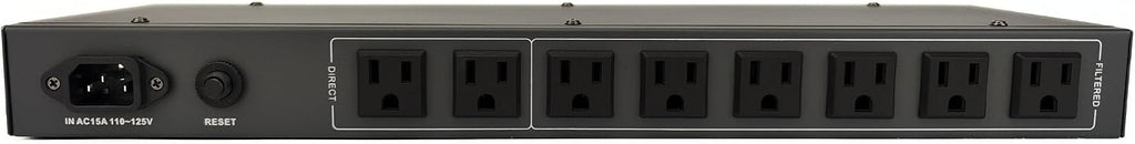 WAudio 1U Rackmount Power Conditioner - AC Noise Power Filter, Mains Purifier with Surge Protection (Black)