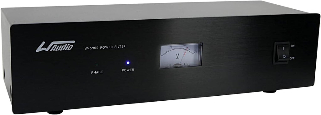 WAudio AC Noise Power Conditioner - Mains Purifier Audio Video Noise Filter Surge Protector with US Standard Sockets (Black)