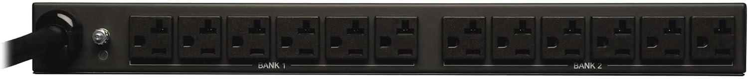 Tripp Lite 2.9kW Basic Rackmount PDU with Isobar Surge Protection, 120V, 3840 Joules, 12 Outlets Standard 5-15/20R, 15 ft / 4.5M L5-30P Power Cord, TAA Compliant, 5-Year Warranty (PDUH30-ISO)