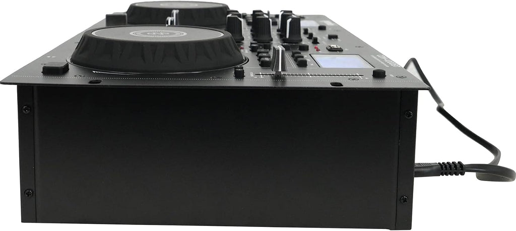 Audiosavings Bundle:(1) Gemini CDM-4000BT Dual DJ CD/USB Media Player with Bluetooth + Mixer Bundle with (1) Rockville RMC-XLR High-End Metal DJ Handheld Wired Microphone Mic w (2) Cables (Items 2)