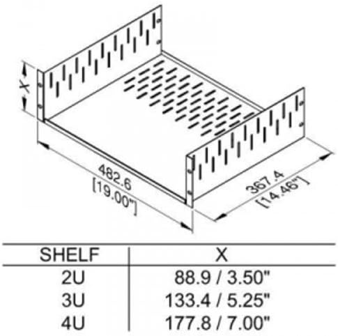 Penn Elcom Custom Media Rack Shelves (2U, 2 x Sonos Connect (ZP90 Unit))