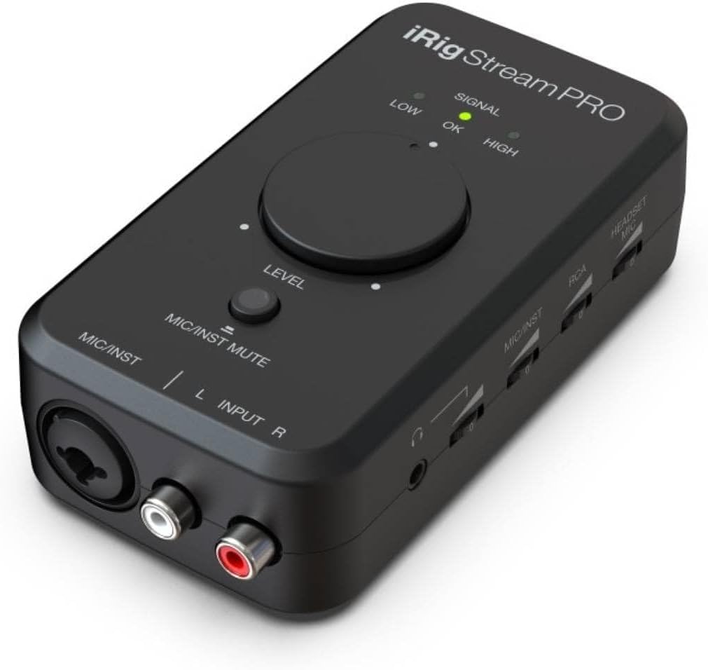 IK Multimedia iRig Stream Pro Streaming audio interface with in-line multi-input mixer, professional quality streaming, right in the palm of your hand.
