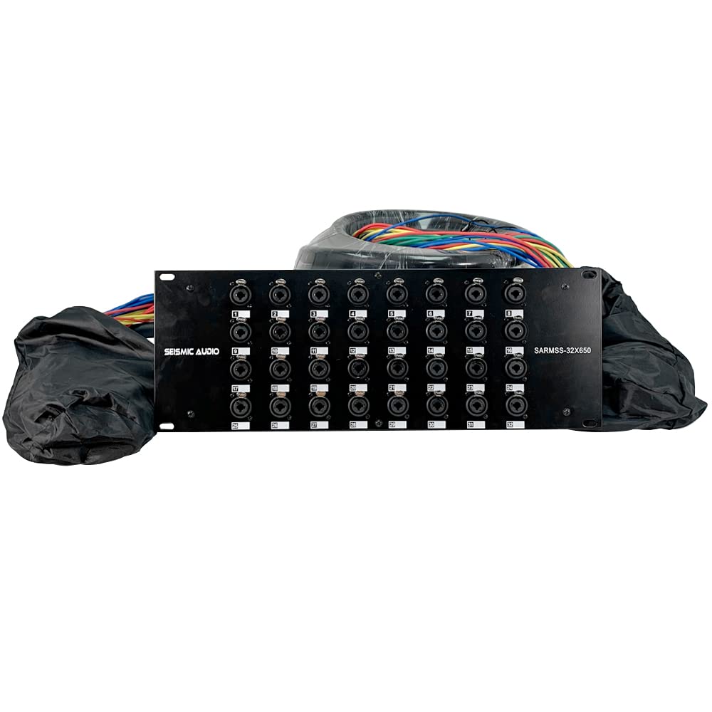 Seismic Audio - SARMSS-32x650-32 Channel XLR TRS Combo Splitter Snake Cable - 6' and 50' XLR Trunk