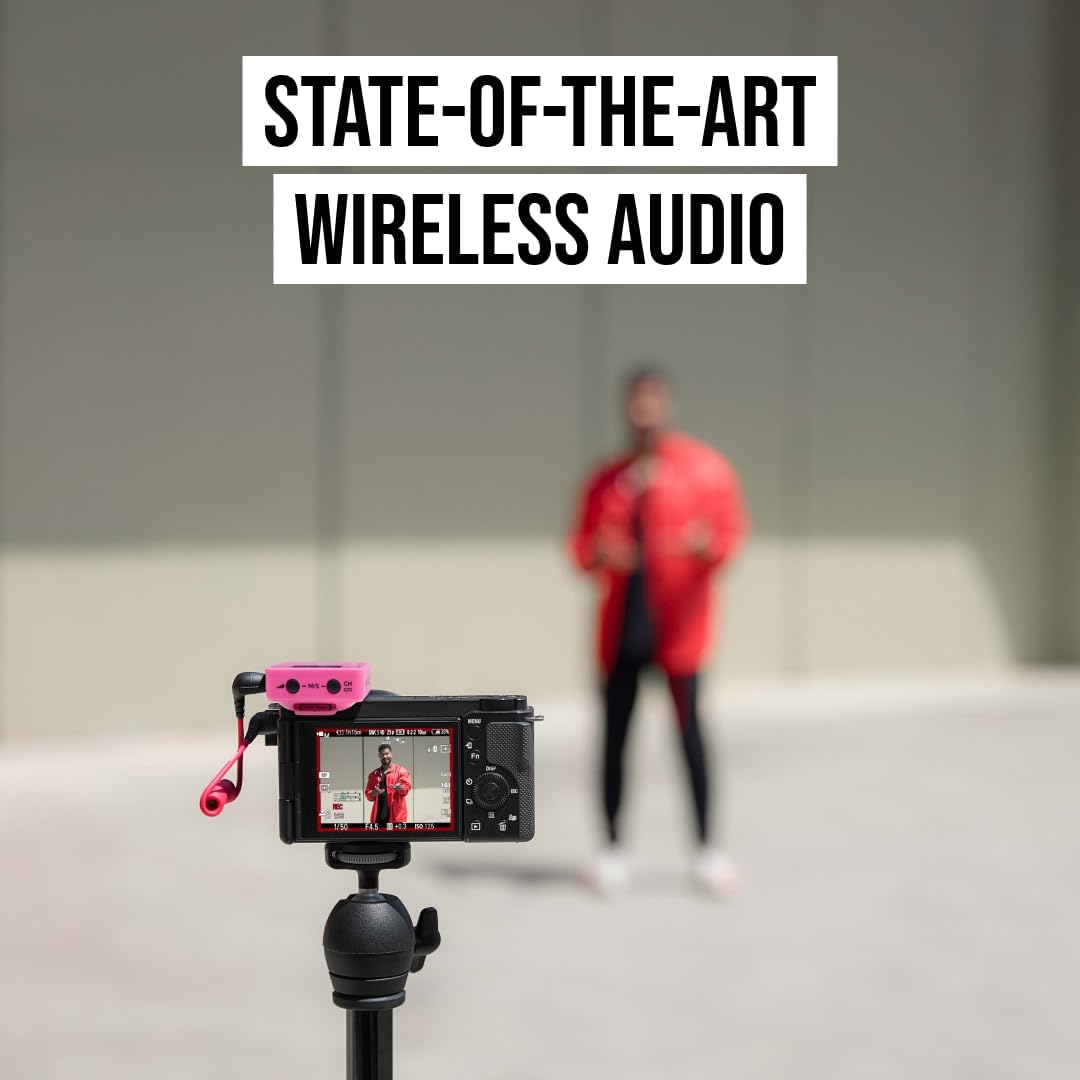 RØDE Wireless GO (Gen 3) – Compact Wireless Mic – Pristine Audio, 32-bit Float Recording, Automatic Level Control, for Phones, Cameras and Computers (Pink)