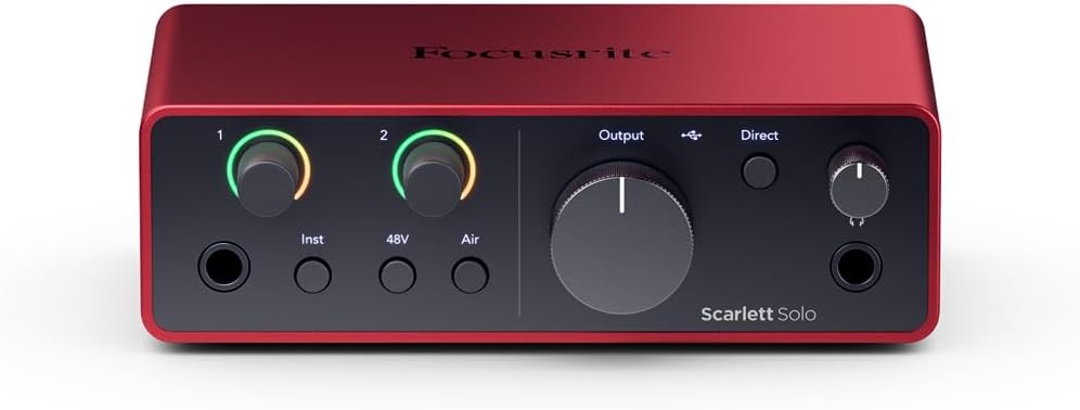 Focusrite Scarlett 2i2 4th Gen Studio Bundle with Mackie CR3.5 Monitors, Condenser Mic, Headphones, Pop Filter, Shock Mount, Stand, 24 Acoustic Panels, Isolation Shield & Cables