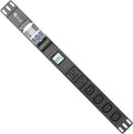 Rack Mount Power Strip - 240V 30A 2C19 & 4 C13 outlets PDU with Built-in Surge Protector, Volt & Amp Meter for Data Center - 19' Metal Housing, Ears & Fittings Included (2C19 4C13)