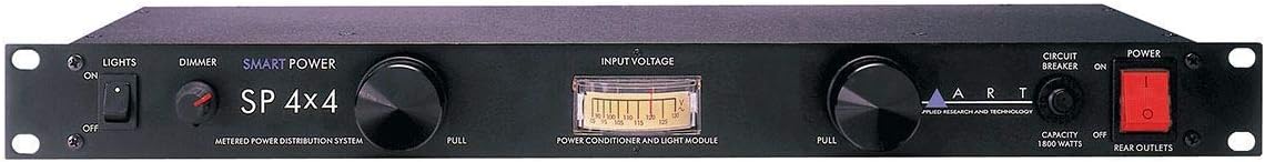 ART SP 4x4 Rackmount 8 Outlet Power Conditioner and Surge Protector - with Linear Voltmeter and Dual Lights