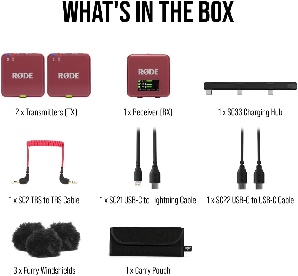 RØDE Wireless GO (Gen 3) – Compact Wireless Mic – Pristine Audio, 32-bit Float Recording, Automatic Level Control, for Phones, Cameras and Computers (Rose)