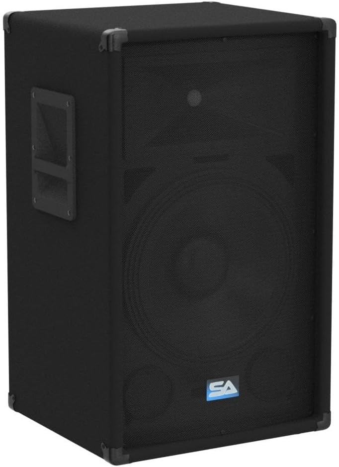 SA-15T - Pair of 15 Inch PA/DJ/Band Speaker Cabinets with Titanium Horns Pro Audio 700 Watts RMS
