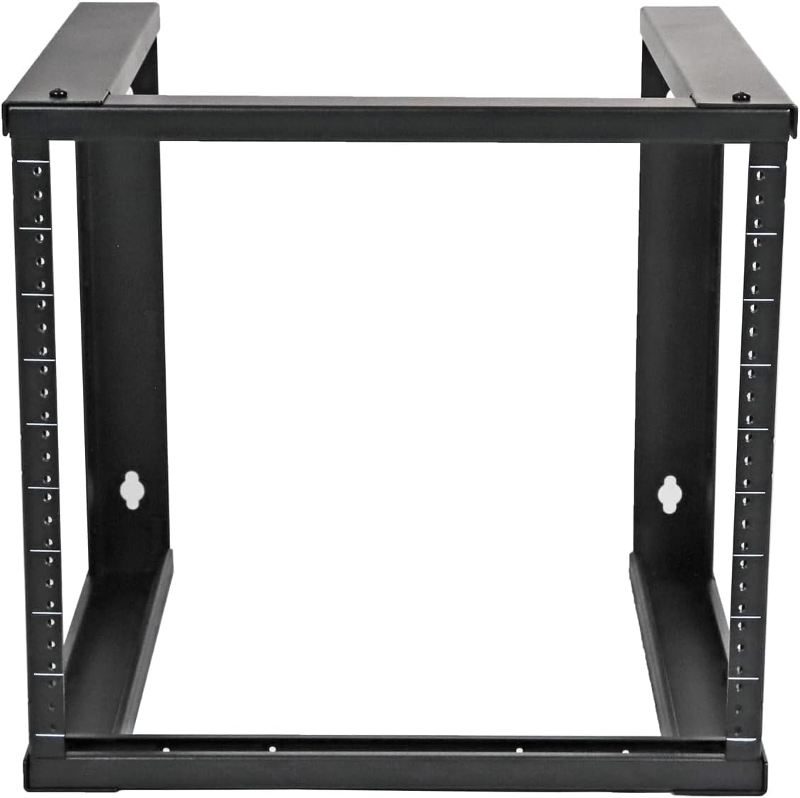 AEONS 9U Open Frame Wall Mount 19-Inch IT Network Server A/V Equipment Rack 16' Depth 12-24 Threaded 2-Post Mounting, Black