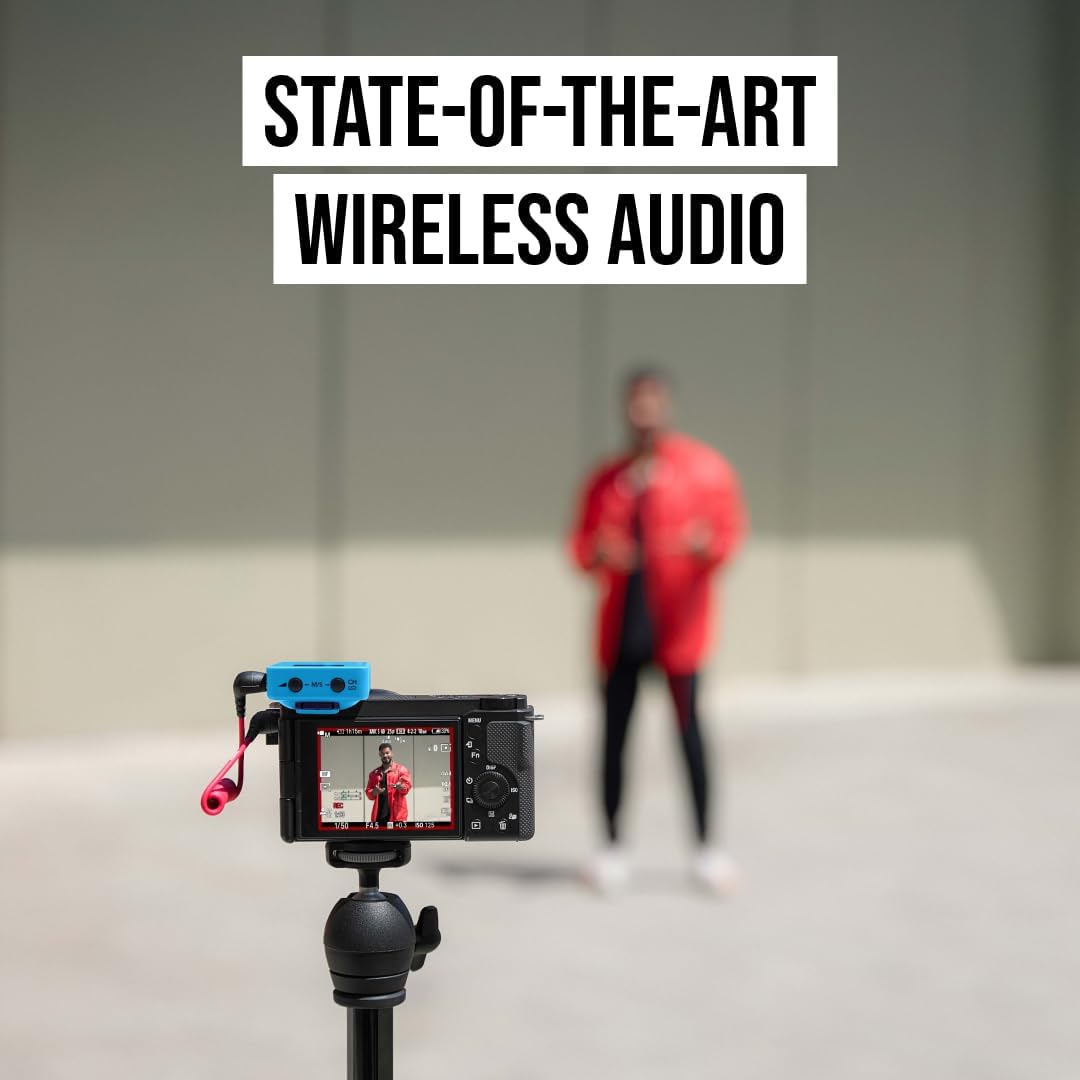 RØDE Wireless GO (Gen 3) – Compact Wireless Mic – Pristine Audio, 32-bit Float Recording, Automatic Level Control, for Phones, Cameras and Computers (Blue)