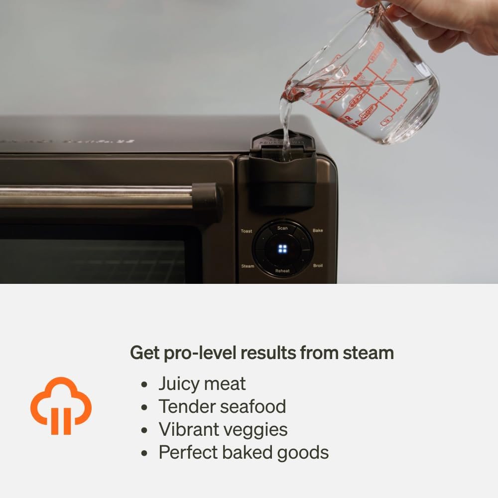 Tovala Smart Oven Pro, 6-in-1 Countertop Convection Oven - Steam, Toast, Air Fry, Bake, Broil, and Reheat - Smartphone Control Steam & Air Fryer Oven Combo