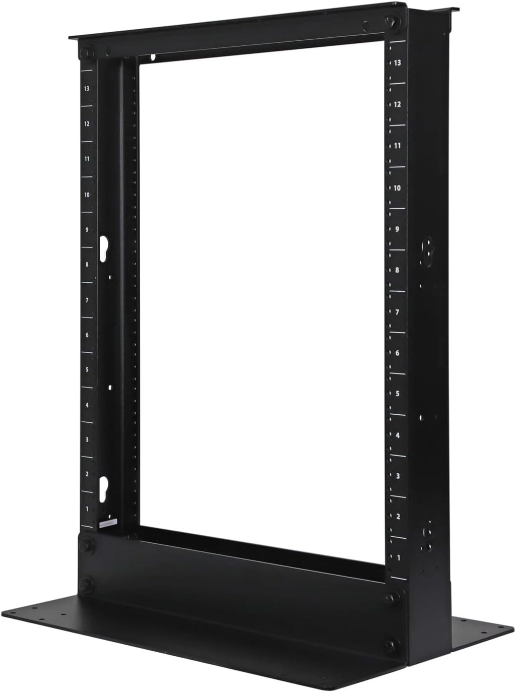 Aeons 13U 2 Post Open Frame Server Network Relay Rack for 19 Inch Networking Data & IT Devices A/V Equipment, Durable 2-Post Rack 13 U Aluminum Extrusion, Black