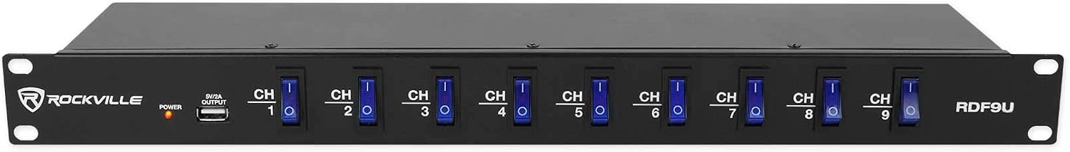 Audiosavings Bundle: CDX-2250i Pro DJ Dual Two Deck Rack Mount CD/MP3 Media Player w/USB Bundle with Rockville RDF9U 1U 15A Rack Mount DJ Pro Audio Power Supply Strip w/USB Charging (2 Items)