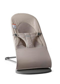 BabyBjörn Bouncer Balance Soft, Sand Gray, Woven/Jersey, Tri-Fabric | 2-in-1 Adjustable Baby Bouncer Seat and Toddler Chair, Newborn to Toddler (8-29 lbs), 4 Positions, Lightweight & Portable
