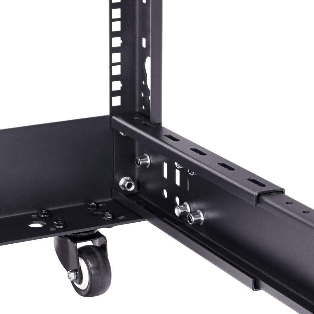 NavePoint 4-Post Open Frame Racks 19-inch Standard, Adjustable 22'-40', Square Holes/Cage Nuts - Parent