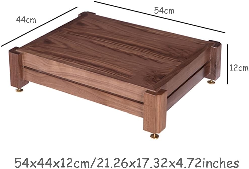 Wooden Speaker Stand Power Amplifier Cabinet Amplifier Rack Audio Shelf Audio Equipment Rack Amplifiers Effects Stands (Color : Brown, Size : 54x44x12cm)