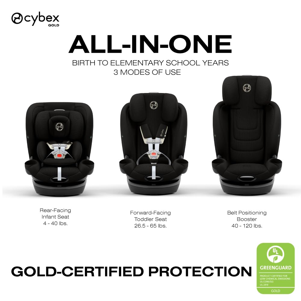 Callisto G 360 Rotating All-in-One Convertible Car Seat - Moon Black