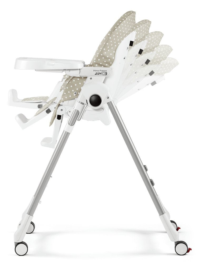 Peg Perego Prima Pappa Zero 3 - High Chair - for Children Newborn to 3 Years of Age - Made in Italy - Mon Amour (Rose Gold & White)