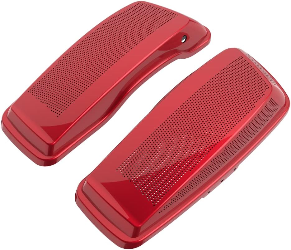 Advanblack Harley Wicked Red Saddlebag Dual 6x9 Speaker lids, Audio Covers Fit for H-D Touring, Road Glide, Street Glide Special, Road King, 2014 2015 2016 2017 2018 2019 2020 2021 2022 2023
