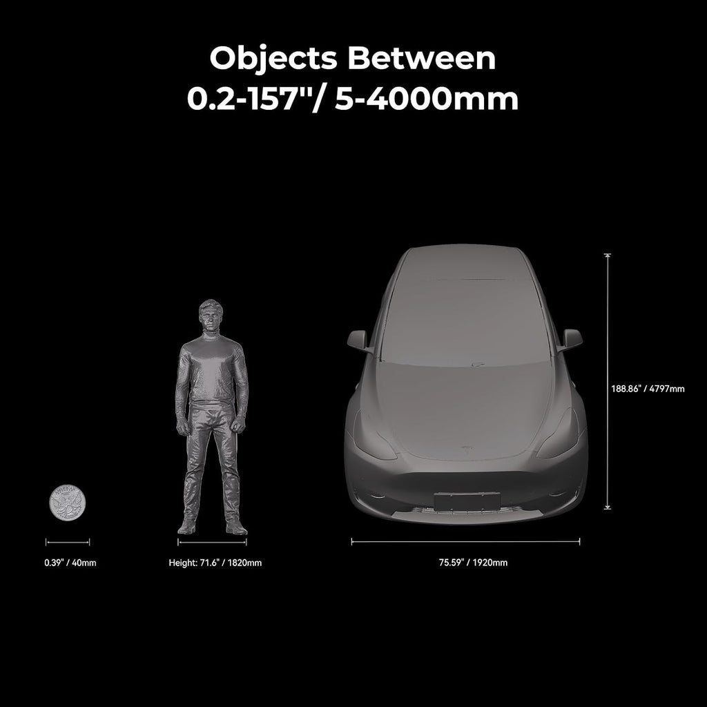 Creality 3D Scanner CR-Scan Raptor Pro for 3D Printing, 22+7 Blue Laser & NIR Handheld Scanner 0.02mm Accuracy, 60fps High-Speed & 5MM to 4M Objects, 24-Bit Full-Color Scanning for Windows macOS