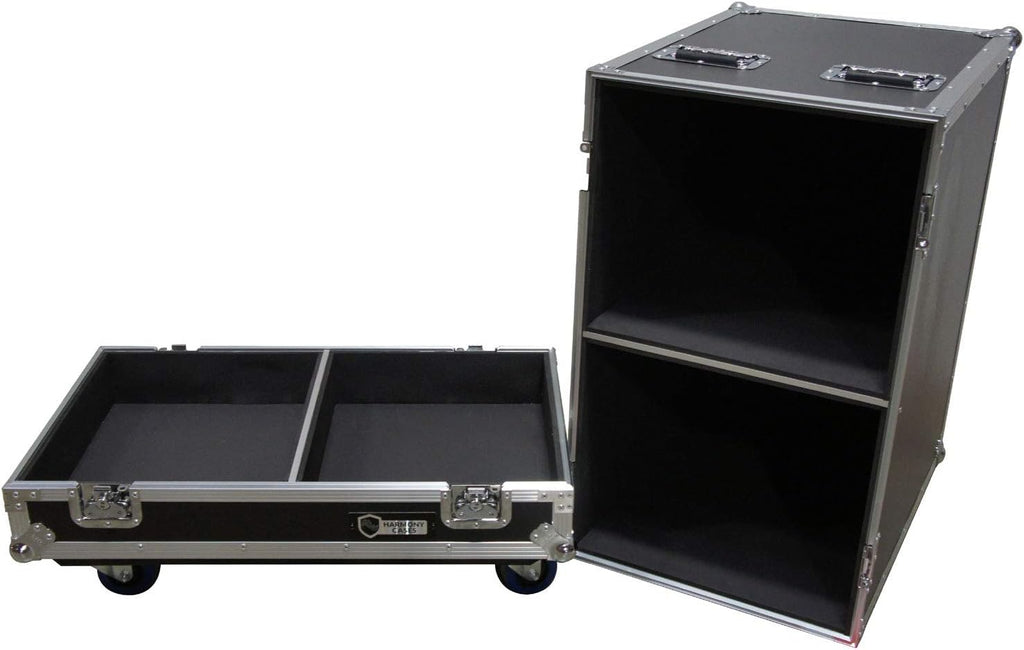Harmony Audio Cases HC2EON15C Pro DJ Rolling Road Case Compatible with (2) JBL EON615 Speakers