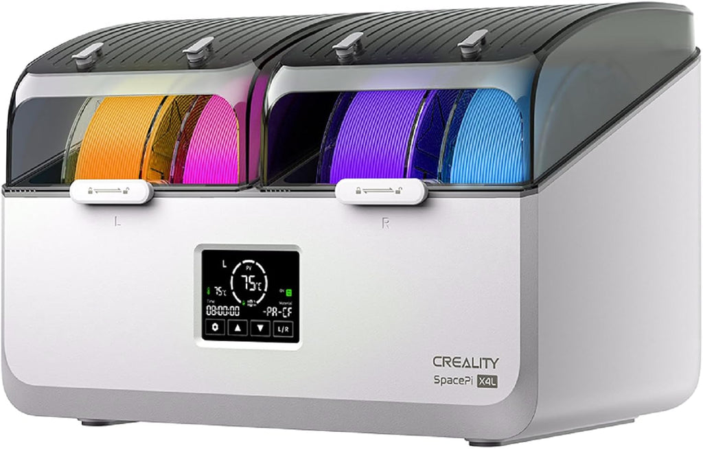 Creality Filament Dryer Box 4 Spools, Space Pi X4L Filament Storage Box, 200W PTC Heats Up to 75°C, Fast Drying Dual Heating Chambers, Moisture-Free Storage, for PLA, PETG, TPU, ABS
