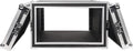 Sound Town Shock Mount 6U ATA Plywood Rack Case with 21' Rackable Depth, 6-Space Size, Pro Tour Grade (STRC-SP6U)