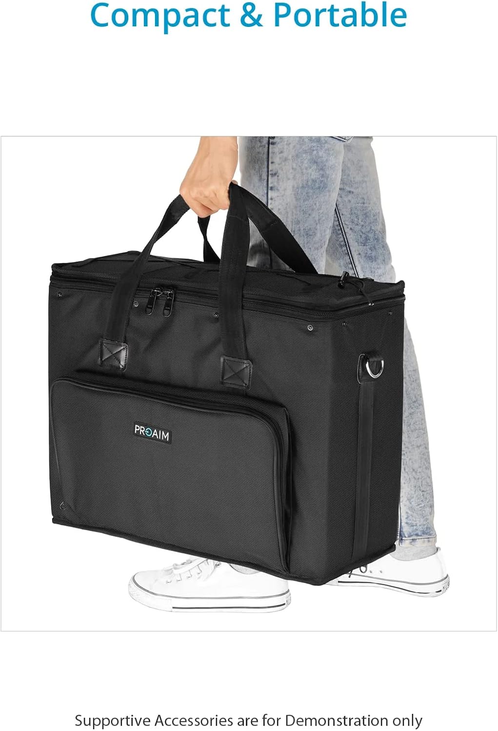 PROAIM Cube 4U Rack Bag for Sound Recordists, Soundmen, Musicians & Mixers. Professional Bag for Audio Systems, Wireless Microphone System, Field recording, Equalizers (BG-CB4U-01)