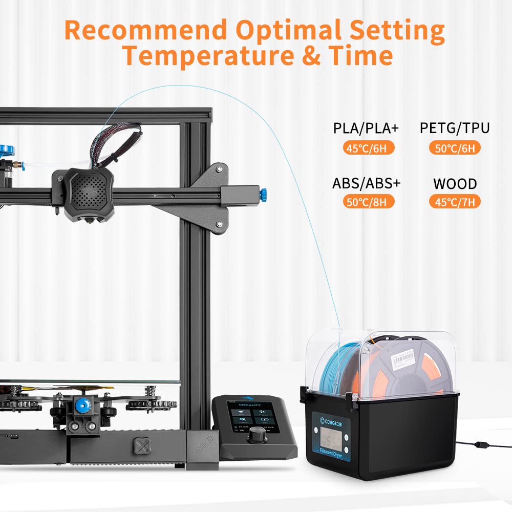 Creality Ender 3 3D Printer with Comgrow Filament Dryer