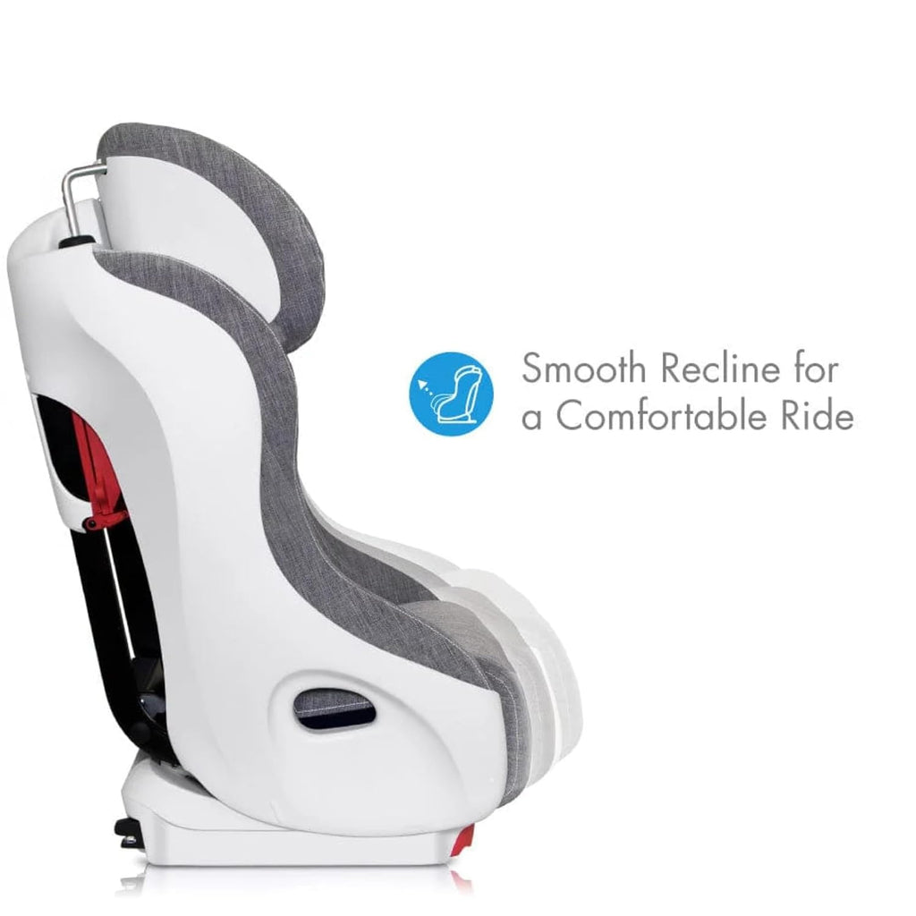Clek Foonf Convertible Car Seat with Rigid Latch System, Crumple Zone Safety System, Adjustable Headrest, Reclining Design, Anti-Rebound Bar & Flame Retardant-Free (Highlands Ziip)