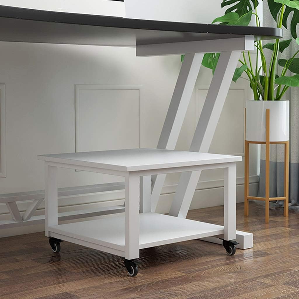 Printer Stand Easy to Move Printer Stand Super Load Printer Desk Under Desk Printer Stand with 4 Wheels for Mini 3D Printer for Home,Office/White-B/50 * 40 * 28Cm (White b)