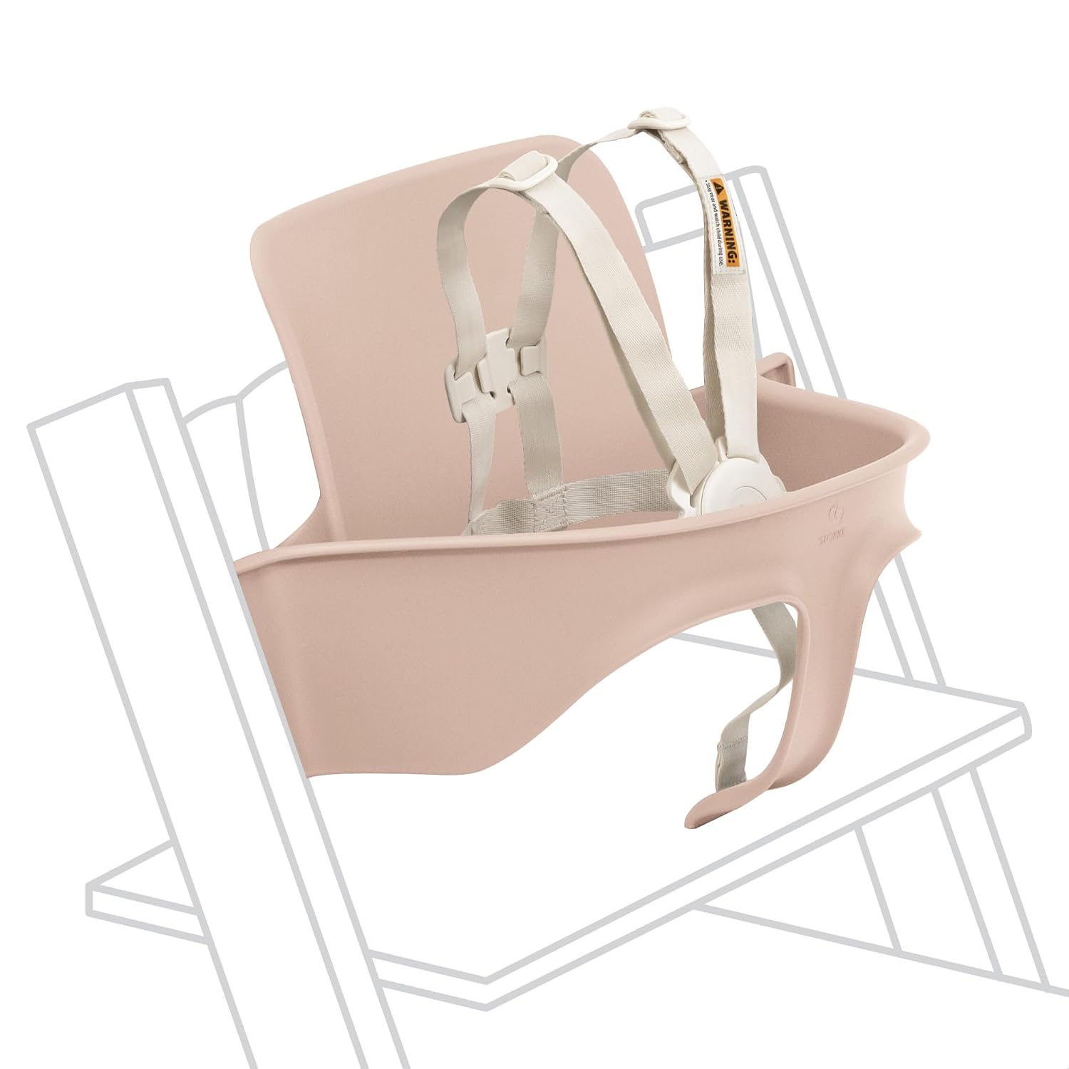 Stokke Tripp Trapp Baby Set 2, Serene Pink - Ages 6-36 Months - Convert the Tripp Trapp Chair into a Comfortable High Chair - Includes Stokke Harness 2