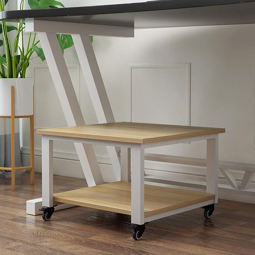 Printer Stand Easy to Move Printer Stand Super Load Printer Desk Under Desk Printer Stand with 4 Wheels for Mini 3D Printer for Home,Office/White-B/50 * 40 * 28Cm (White a)