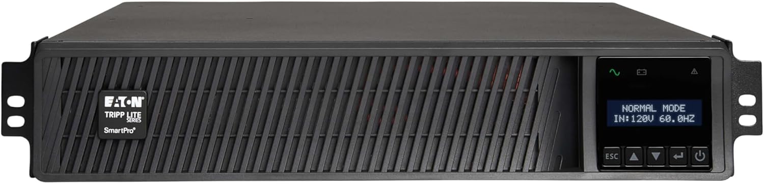 Eaton Tripp Lite Series 2200VA Smart UPS Back Up, Sine Wave, 1920W, 7 Outlets, 2U Rackmount, Extended Run & Network Card Option, LCD, USB, DB9, 3-Year Warranty & $250,000 Insurance (SMART2200RMXL2U)
