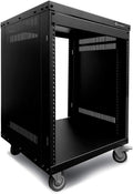 AxcessAbles 12U AV Equipment Rack | 19-Inch Steel Open Frame Home Studio Rack with 3' Caster Wheels | Universal Case for Studio, Server, Network Gear | 550lb Capacity | Screws, Spacer, Tool Included