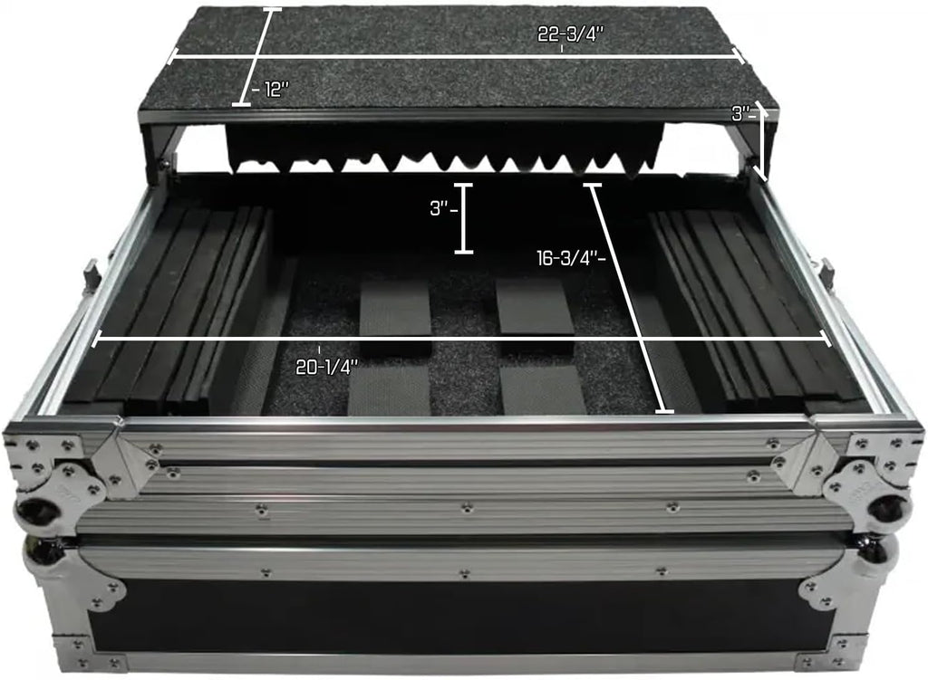 Harmony Audio HCMINILT Flight Glide Laptop Stand DJ Custom Case Compatible with Denon DN-MC4000