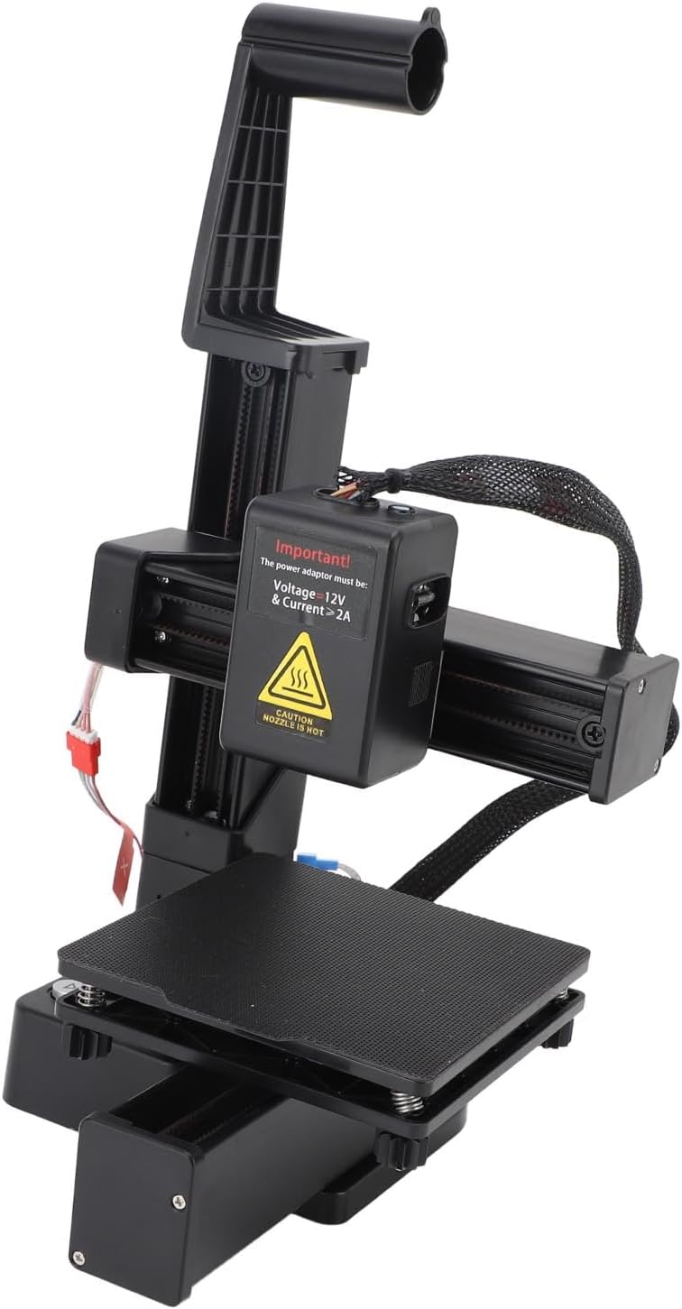 FDM Mini 3D Printer for Beginners, Compact 3D Printing Machine with High Accuracy Fast Heating, Quick Assembly, Easy for Kids, Print Size 4 x 4 x 4 Inch (Black)