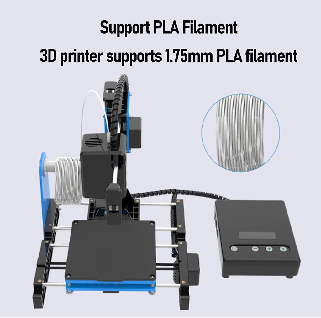 3D Printer for Beginners, Filament High Speed Small 3D Printer 3D Printing Machine for DIY Enthusiasts 100x100x100mm Printing Size (US Plug)