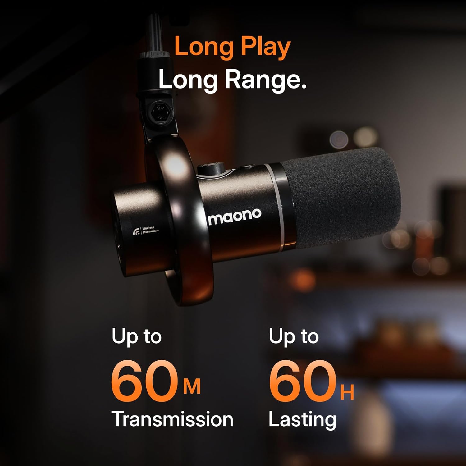 MAONO PD200W Hybrid Wireless Podcast Microphone for PC, XLR USB Dynamic Mic Kit with Boom Arm, Software, Noise Cancellation, for Vocal Recording, Streaming, Content Creation, Home Studio, Voiceover