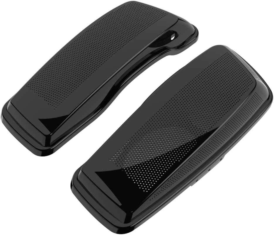 Advanblack Vivid Black Saddlebag Dual 6x9 Speaker lids, Audio Covers Fit for H-D Touring, Road Glide, Street Glide Special, Road King, 2014 2015 2016 2017 2018 2019 2020 2021 2022 2023