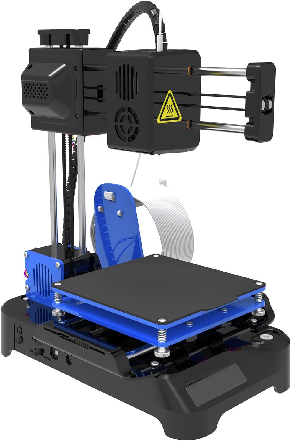 DIY 3D Printer Kit Mini 3D Printer 4x4x4in Upgraded Print Volume Kids Extruder Technology (US Plug), High Power Powerful Computing New Structure 3D Printer High Speed Printing
