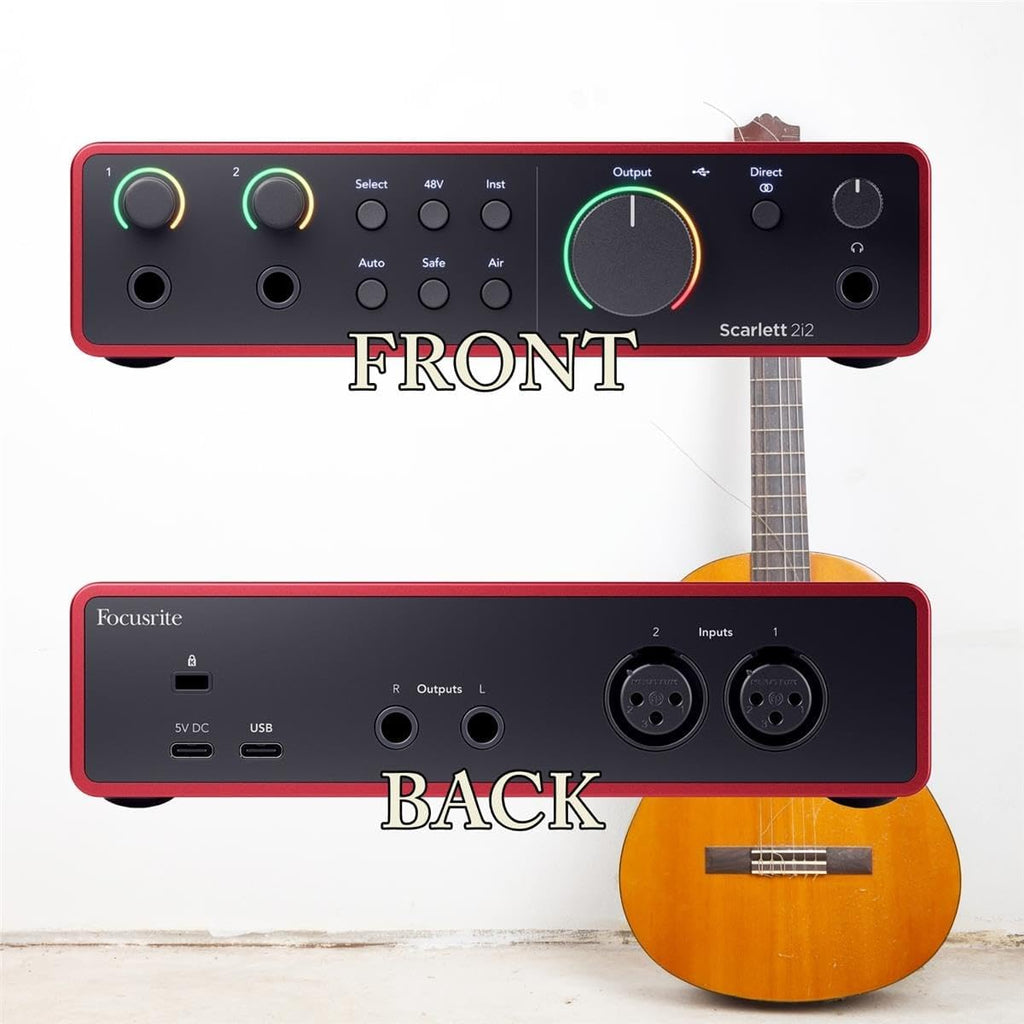 Scarlett 2i2 4th Gen, 2-in, 2-out USB Audio Interface with 2 XLR Cables