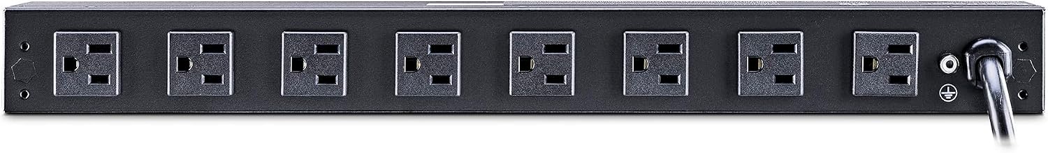 CyberPower PDU15M2F8R Metered PDU, 100-125V/15A (Derated to 12A), 10 Outlets, 1U Rackmount, 15 Foot Power Cord