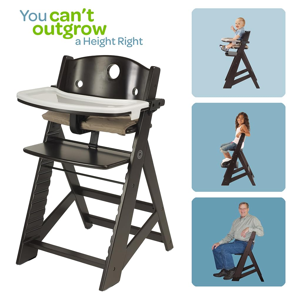 Keekaroo Height Right High Chair with Tray, Espresso