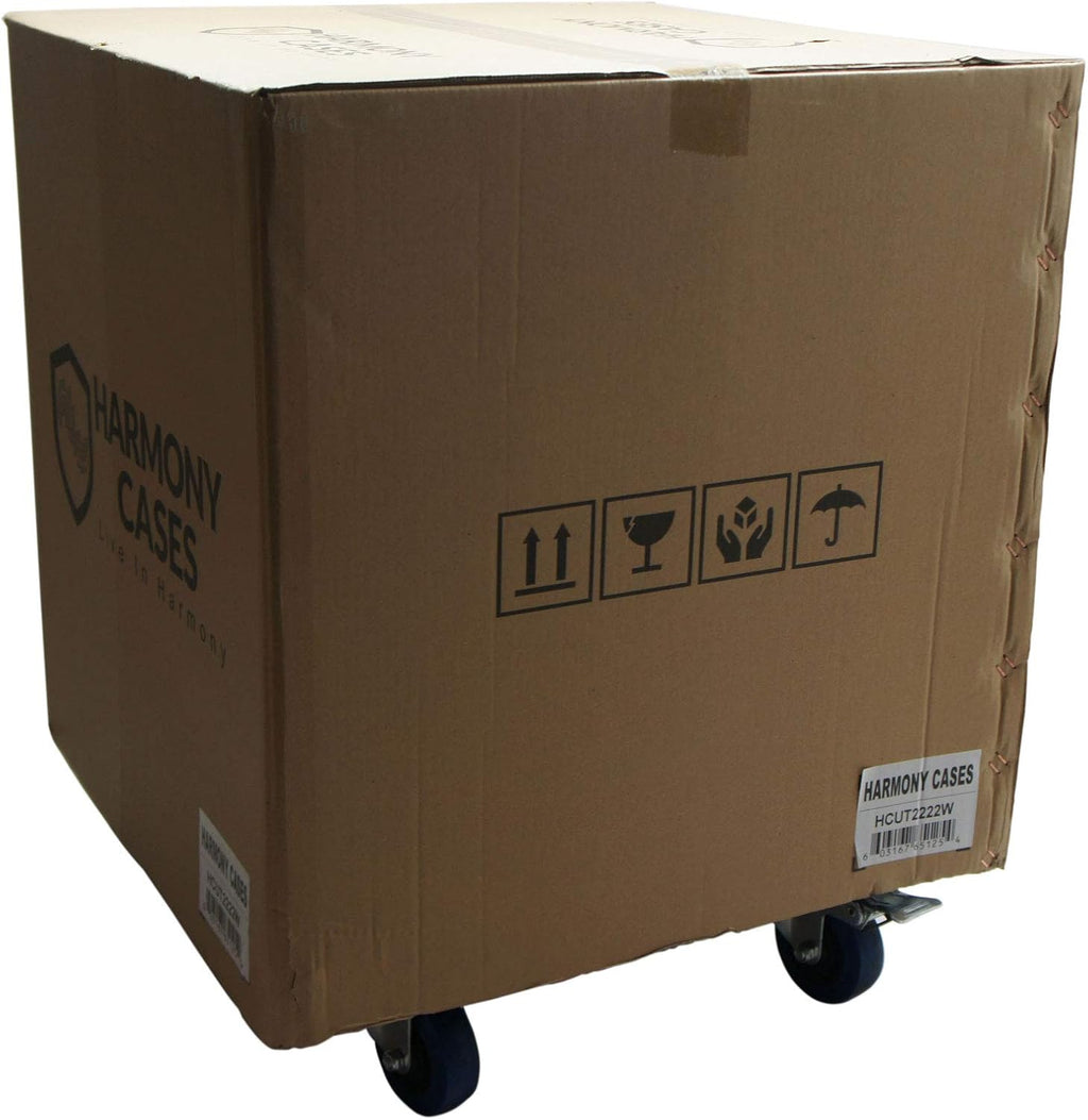 Harmony Audio HCUT2222W Pro Audio Touring 22 x 22 x 22 Utility Road Trunk Case Wheels