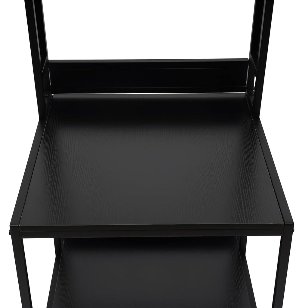 3D Printer Stand Double Layer 3D Printer Filament Storage Rack, Spools Holder Racks, Mobile Printer Table with Wheels for Studio Office Storage and Organization (Black)