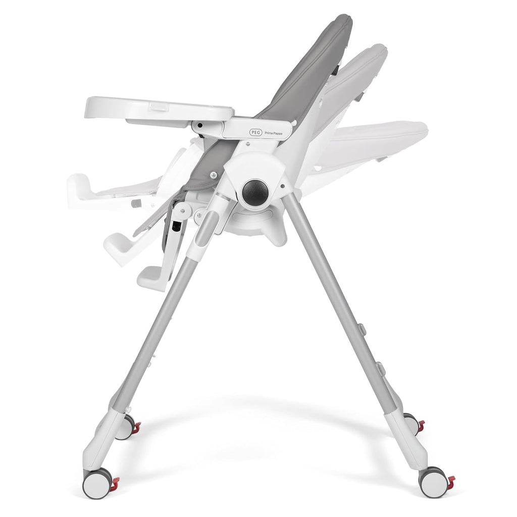 Peg Perego Prima Pappa Zero 3 - High Chair - for Children Newborn to 3 Years of Age - Made in Italy - Ice (Grey)