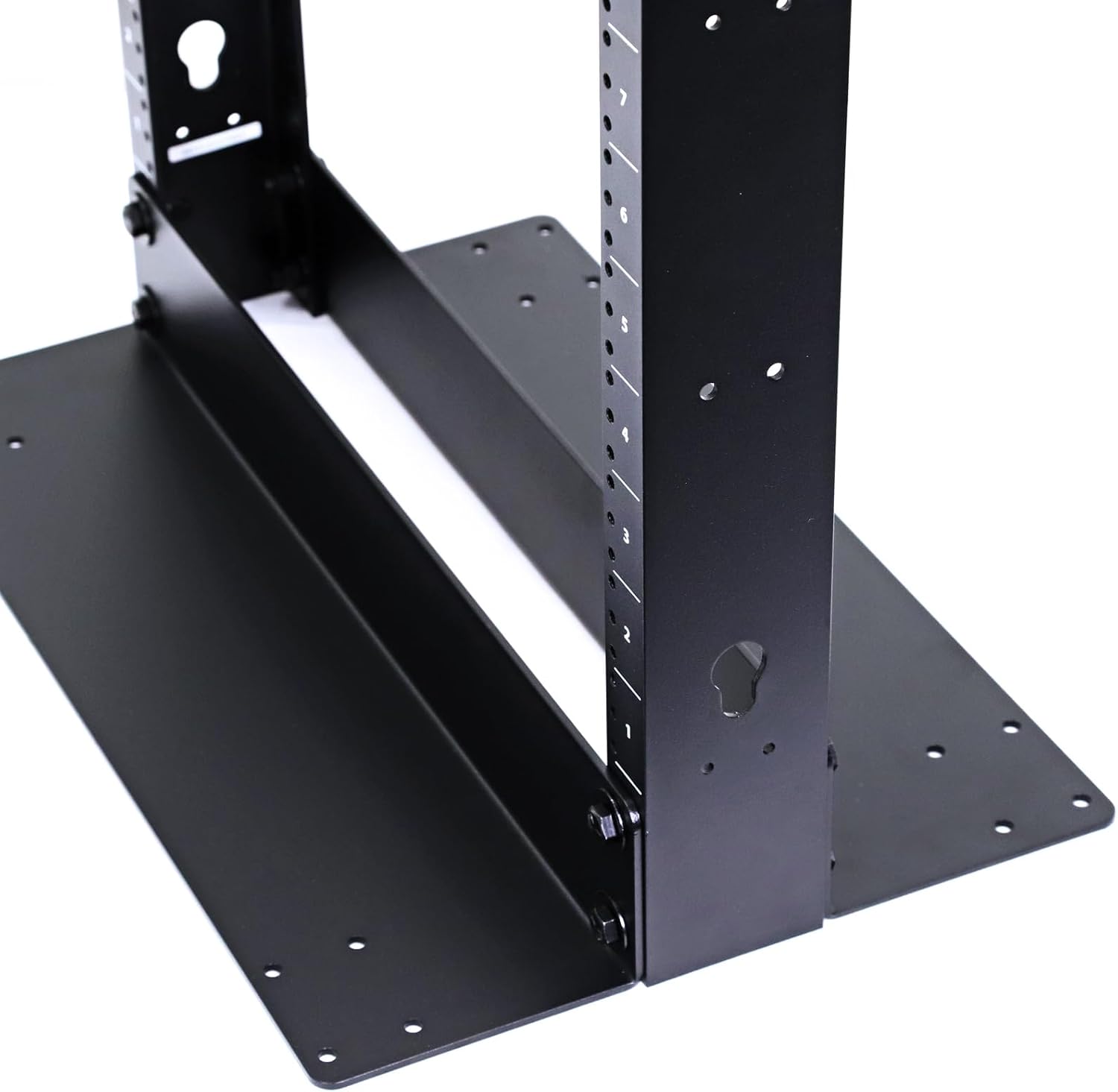 Aeons 25U 2 Post Open Frame Server Network Relay Rack for 19 Inch Networking Data & IT Devices A/V Equipment, Durable 2-Post Rack 25 U Aluminum Extrusion, Black