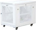 NavePoint 12U Network Cabinet with Perforated Door 12U Wall Mount Server Cabinet White 19 Rack for IT Equipment, AV Devices, Networking Equipment 33' Deep Mid-Depth Server Rack Enclosure